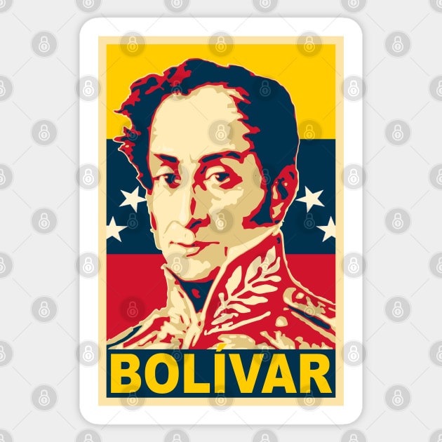 Simon Bolivar Poster Sticker by Nerd_art